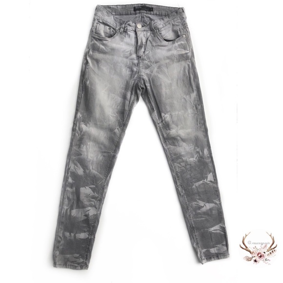 BDG Ankle Cigarette Grey Tie Dye Skinny Jeans - Picture 1 of 7